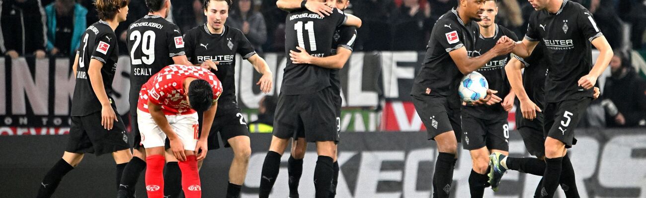 Dank des Tores von Tim Kleindienst kam Borussia Mönchengladbach in Mainz zum Punktgewinn., © Torsten Silz/dpa