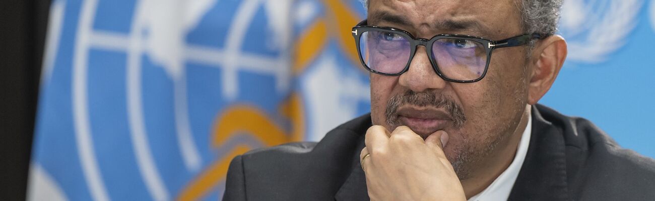 WHO-Chef Tedros sorgt sich um die Lage im Norden Gazas. (Archivbild), © Martial Trezzini/Keystone/dpa