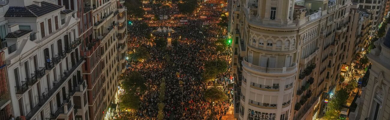 Der Protest war eindrucksvoll. , © Jorge Gil/EUROPA PRESS/dpa