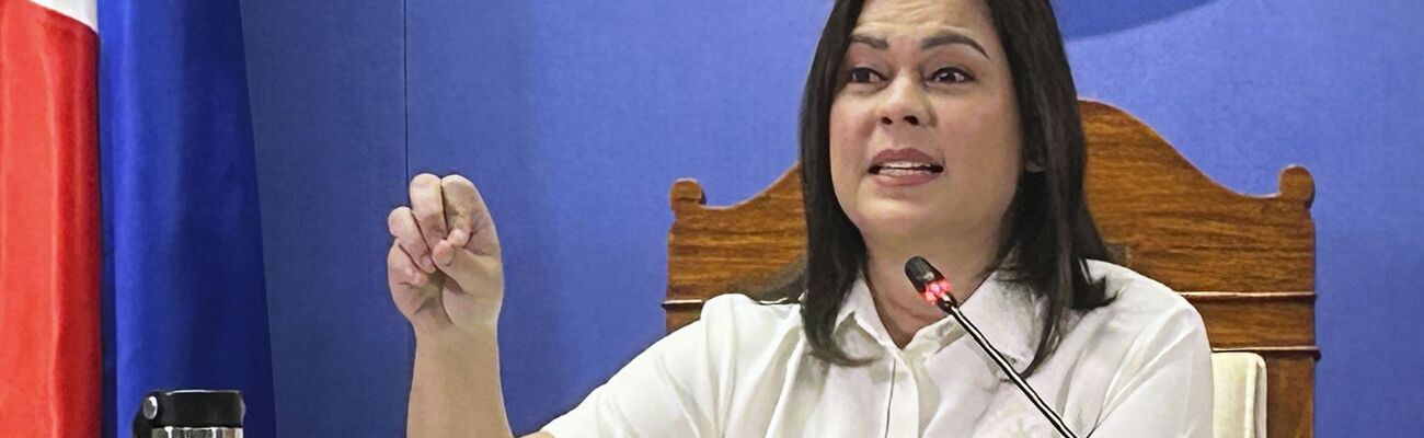 Die philippinische Vizepräsidentin Sara Duterte hat nach eigener Aussage für den Fall ihrer Ermordung dafür gesorgt, dass Präsident Marcos Jr. sterben soll. (Archivbild), © -/kyodo/dpa