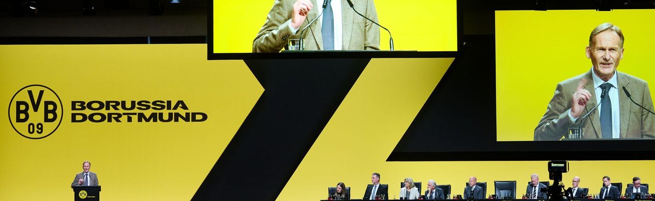 Hans-Joachim Watzke hat die aktuelle Handspiel-Regelung scharf kritisiert., © Bernd Thissen/dpa