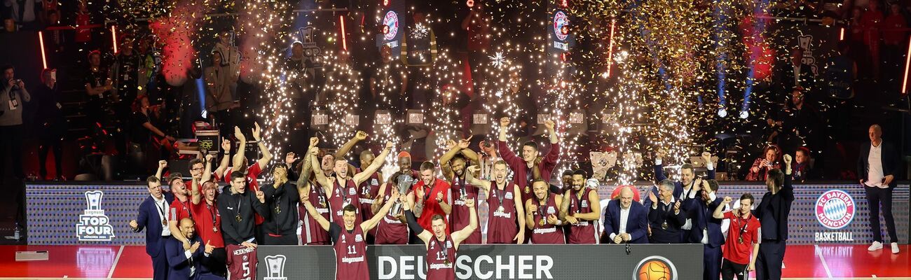 Der Basketball-Pokalsieger soll ab spätestens 2027 in Düsseldorf gekürt werden., © Daniel Löb/dpa