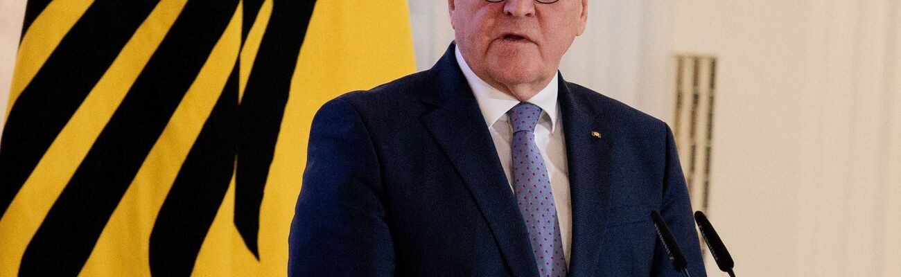 Bundespräsident Steinmeier gibt seine Entscheidung zur Auflösung des Bundestags bekannt. (Archivbild), © Carsten Koall/dpa