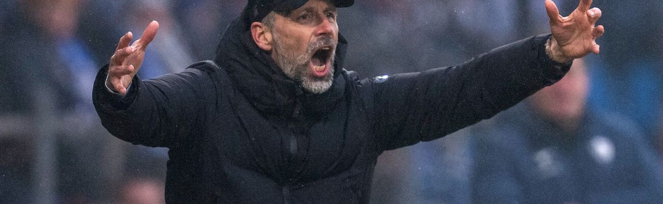 Viel Frust bei RB Leipzig: Trainer Marco Rose findet nach dem 3:3 in Bochum klare Worte., © David Inderlied/dpa