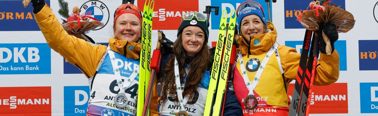 Selina Grotian (l) und Franziska Preuß (r) müssen nur einer den Vortritt lassen., © Alessandro Trovati/AP/dpa