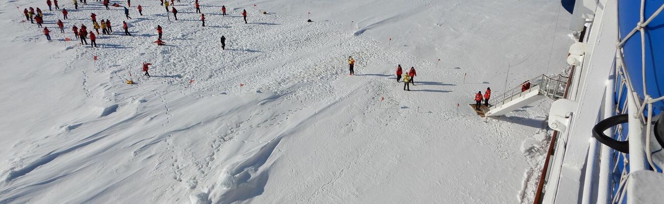 Immer mehr Menschen wollen ins ewige Eis der Antarktis reisen - auch wegen sozialer Netzwerke., © Ricardo Roura/dpa