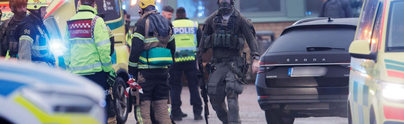 An der Schule in Schweden kam es zu einem Großeinsatz., © Kicki Nilsson/TT News Agency/AP/dpa