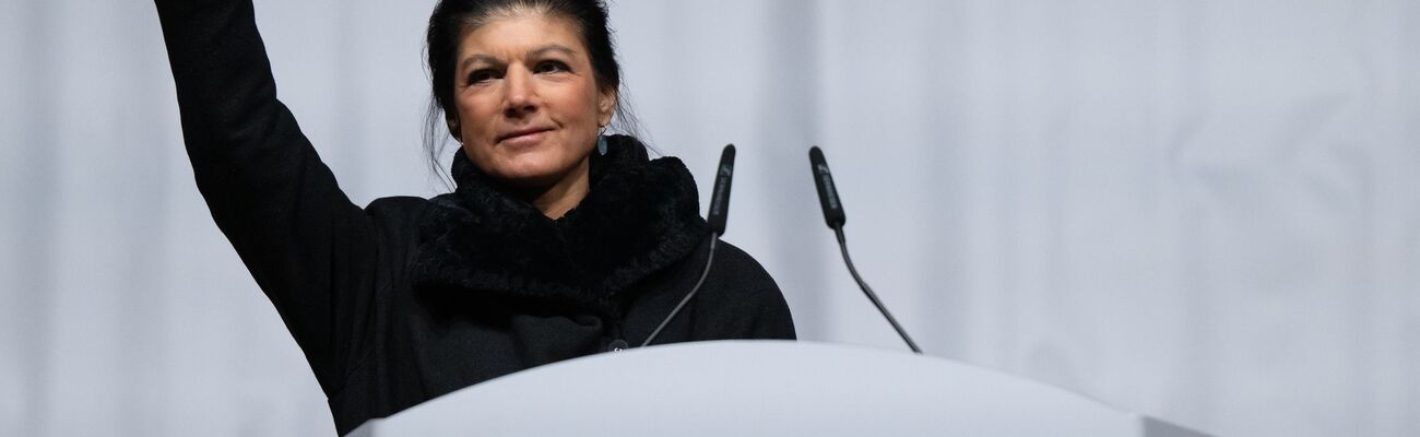 Parteigründerin Sahra Wagenknecht verknüpft ihr politisches Schicksal mit dem Erfolg bei der Bundestagswahl. (Archivbild), © Sven Hoppe/dpa