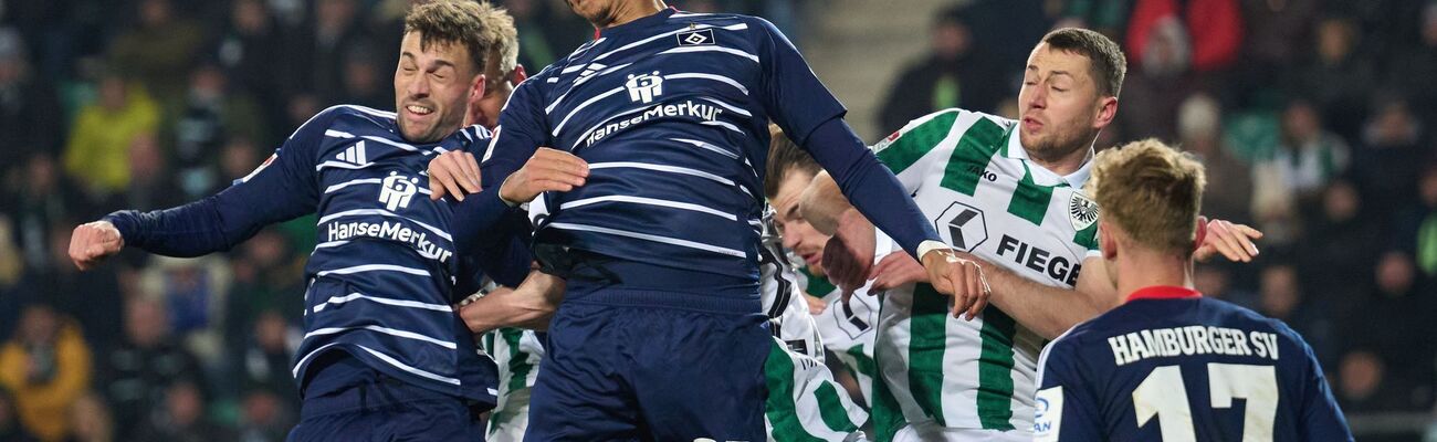 Der HSV hatte bei Aufsteiger Münster viel Mühe. , © Bernd Thissen/dpa