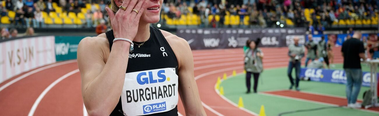 Sprinterin Alexandra Burghardt sorgte bei der Hallen-DM in Dortmund für eine Weltklasse-Zeit., © Bernd Thissen/dpa