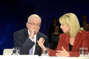 Zwegat war auch Gast in Talksendungen - wie hier bei «Maybrit Illner» im Gespräch mit Manuela Schwesig. (Archivbild), © picture alliance / ZB