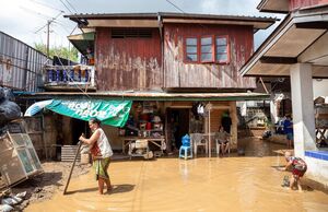 Zum zweiten Mal innerhalb weniger Tage steht die Tempelstadt unter Wasser., © Pongmanat Tasiri/SOPA Images via ZUMA Press Wire/dpa