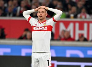 Maximilian Mittelstädt patzte vor dem 0:1., © Jan-Philipp Strobel/dpa