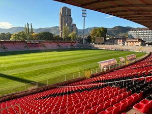 Das Stadion in Zenica: Kleine Bühne für Alexander Nübels größtes Spiel., © Jan Mies/dpa