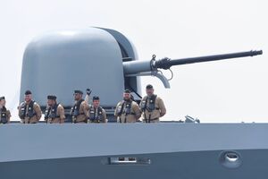 Die deutsche Korvette «Ludwigshafen am Rhein» - hier beim Auslaufen zu dem Einsatz - beteiligt sich derzeit an der Unifil-Mission im Mittelmeer vor der libanesischen Küste., © Frank Hormann/dpa-Zentralbild/dpa