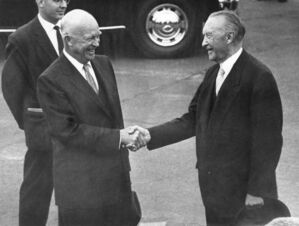 Mit seinem Besuch bei Adenauer will Eisenhower die West-Allianz stärken. (Archivbild), © -/dpa