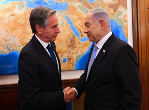 US-Außenminister Antony Blinken wollte sich zum Auftakt einer neuen Nahost-Reise in Israel mit Regierungschef Benjamin Netanjahu treffen. Bis Freitag wollte Blinken in weiteren Ländern der Region Gespräche zur Beendigung des Blutvergießens führen. , © Chaim Zach/Israeli Government Press Office/dpa