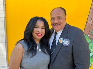 Martin Luther King III und Arndrea Waters King gehören zu den prominenten Unterstützern von Kamala Harris. , © Luzia Geier/dpa