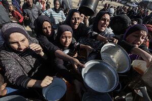 Hilfsorganisationen waren vor einer unmittelbar bevorstehenden Hungersnot vor allem im Norden des Gazastreifens., © Omar Ashtawy  Apaimages/APA Images via ZUMA Press Wire/dpa