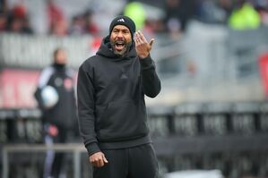 Viel Grund zum Ärgern am Spielfeldrand hatte Fortuna-Coach Daniel Thioune., © Daniel Karmann/dpa