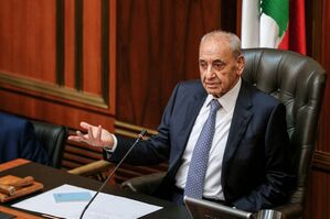 Libanons Parlamentspräsident Nabih Berri wirft Israel Dutzende Verstöße gegen die Waffenruhe mit der Hisbollah vor., © Marwan Naamani/dpa