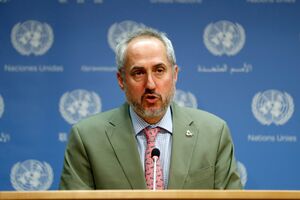 UN-Sprecher Dujarric kritisiert Israels Vorgehen in Syrien. (Archivbild) , © Li Muzi/XinHua/dpa