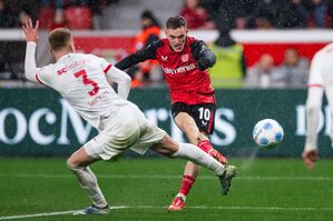 Florian Wirtz spielte auch beim 5:1 gegen den SC Freiburg groß auf., © Marius Becker/dpa