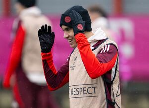 Jamal Musiala war im Gegensatz zu Manuel Neuer beim Training dabei., © Sven Hoppe/dpa