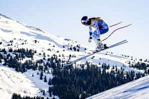 Lindsey Vonn bestreitet ihre achte WM., © Jean-Christophe Bott/KEYSTONE/dpa