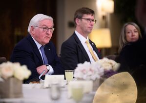 Steinmeier äußert sich skeptisch während einer Reise in der Region. , © Bernd von Jutrczenka/dpa