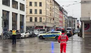 Großeinsatz in München., © Peter Kneffel/dpa