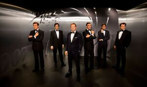 Sechs James-Bond-Darsteller (hier als Wachsfiguren bei Madame Tussauds in London) gab es bisher., © Madame Tussauds/Madame Tussauds/dpa